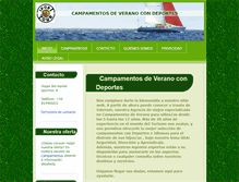 Tablet Screenshot of campamentoscondeportes.com